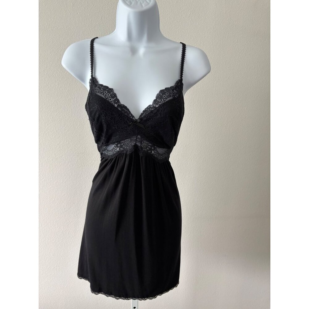 Black Lace Top Large Babydoll Tunic Lingerie Dark Fairy Whimsigoth Bold Coquette